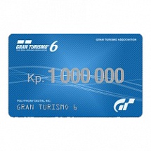 Карта оплаты Gran Turismo 6 1 млн. кредитов (Цифровой код)