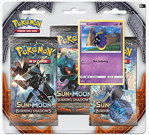 Pokemon Sun & Moon «Burning Shadows». Набор «3 бустера + Промо-карта Cosmog + Монета»
Pokemon Sun & Moon «Burning Shadows». Набор «3 бустера + Промо-карта Cosmog + Монета»