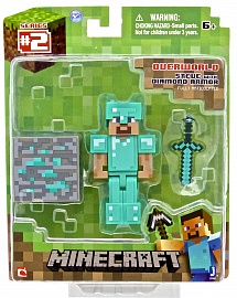 Фигурка Minecraft Diamond Steve с аксессуарами 8см