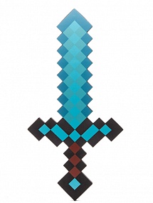 Minecraft Меч Алмазный пиксельный 60см