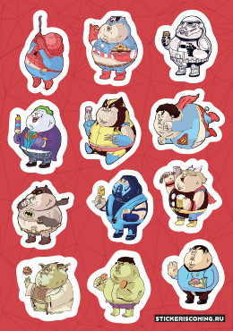 

Стикерпак Fat Heroes
