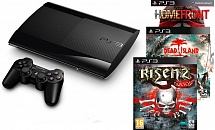 PlayStation 3 12 GB (B) + 3 игры: Risen 2. Dark Waters + Homefront + Dead Island (GameReplay)