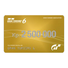 

Карта оплаты Gran Turismo 6 2.5 млн. кредитов