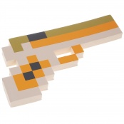 Пистолет Пиксельный оранжевый 24см