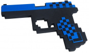 Пиксельный пистолет Глок 17 8 Бит (синий) (22 см.)