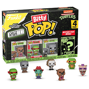 Фигурка Funko Bitty POP TMNT S3 - Splinter / Raphael / Rocksteady / Mystery (1 of 4) (4PK) (71509) Funko