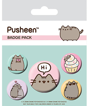 

Значки Pyramid (набор 5 шт.) – Pusheen (Pusheen Says Hi)