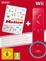 Комплект: игра Wii Play с аксессуаром Motion + Wii Remote Plus красного цвета