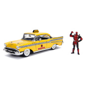 Машина с фигуркой Hollywood Rides – 1957 Chevy Bel Air-Hard Top W/Deadpool Figure (масштаб 1:24) (30290)