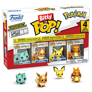 

Набор фигурок Funko Bitty POP: Pokemon – Bulbasaur + Flareon + Pichu + Charizard (4 шт) (81134) (2 см)