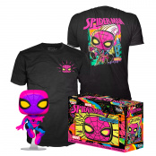 Набор Фигурка + Футболка Funko POP and Tee – Marvel: Spider-Man (Black Light) (49522) (размер M)