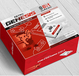 Retro Genesis 8 Bit Classic + 300 игр (AV кабель, 2 проводных джойстика) Sega