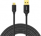 USB-кабель Smarterra STR-MU002 microUSB (1м, нейлон, черный)