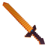 Оранжевый пиксельный меч 8Бит (75 см.)