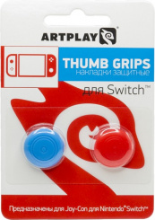 Накладки Artplays Thumb Grips защитные на джойстики геймпада Nintendo Switch красные/синие