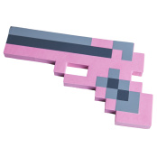 Пиксельный пистолет 8Бит (розовый) (22 см.)