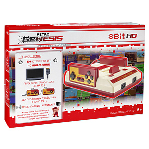 

Игровая приставка Retro Genesis 8 Bit – HD + 300 игр (2 проводных джойстика)