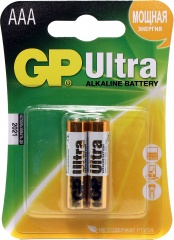 Элемент питания ААА GP Ultra Alkaline 24AU-CR2 (LR03 ААА) 2шт