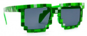 Пиксельные очки в стиле «Minecraft» (зеленые)