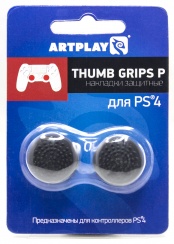 PS 4 Накладки Artplays Thumb Grips защитные на джойстики геймпада (2 шт) 14мм выпуклые черные