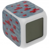 Minecraft Часы настольные пиксельные с подсветкой Блок красной руды