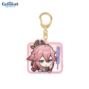 Брелок акриловый Chibi Expressions Character Acrylic Keychain - Yae Miko