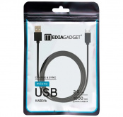 USB-кабель Media Gadget U-MCU12P: 2.0 USB – micro USB 1м. (черный)