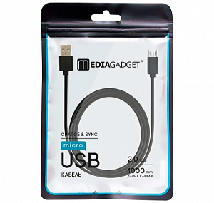 

USB-кабель Media Gadget U-MCU12P: 2.0 USB – micro USB 1м. (черный)