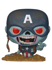 Фигурка Funko POP Marvel: Zombies – Zombie Captain America Bobble-Head (1554) (86650) (9,5 см)