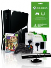 Xbox 360 250 Gb Kinect + Kinect Adventures + Controller Wireless R + 2 Play & Charge Kit + Live 3 месяца