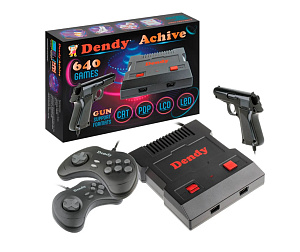 

Игровая консоль Dendy Achive (640 игр + световой пистолет) (черная)