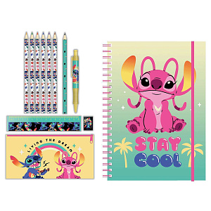 Канцелярский набор Pyramid Lilo Stitch Acid Pops Пенал Блокнот A4 Ручка Карандаши 7 шт Линейка Точилка 2999₽