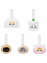 Брелок плюшевый  Mofusand Secret Dim Sum Cat Face Plush Keychain with Ball Chain Blind Box (1 случайная фигурка) (6 см)
