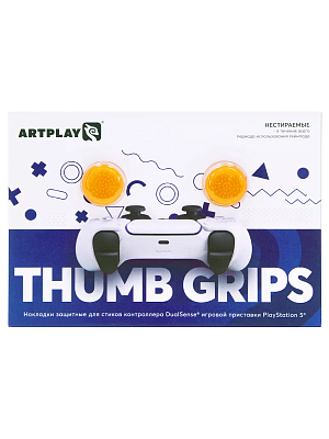 

Накладки Artplays Thumb Grips для геймпада PS5 DualSense (2 шт.) (оранжевые)
