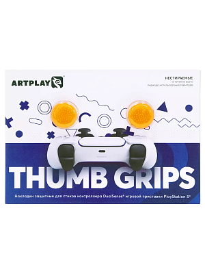 Накладки Artplays Thumb Grips для геймпада PS5 DualSense (2 шт.) (оранжевые)