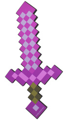 Пиксельный меч Minecraft (фиолетовый) (52 см.)