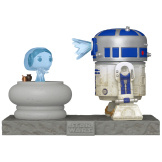 Фигурка Funko POP Deluxe Star Wars: Episode 4 Episode IV: A New Hope – R2-D2 And Princess Leia Hologram Bobble-Head (766) (83799) (9,5 см)