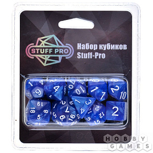 Набор из 10 кубиков Stuff-Pro для ролевых игр (синий)
