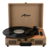 Виниловый проигрыватель Alive Audio: Glam The Canvas Edition – Mocca [с Bluetooth] (GLM-02-MC)