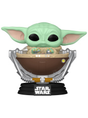 Фигурка Funko POP Star Wars: Mandalorian & Grogu – Grogu in Pram Bobble-Head (923) (90451)