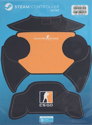 Комплект накладок CSGO Blue/Orange для Steam Controller - фото 1