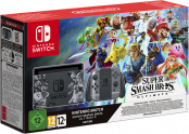 Игровая приставка Nintendo Switch (серый) + код загрузки для Super Smash Bros. Ultimate