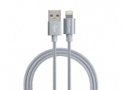 USB-кабель Smarterra STR-AL002M (1м, нейлон, серый)