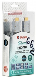 Кабель HDMI Belsis плоский,  длина 1,8м.