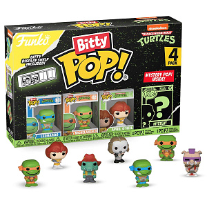 Фигурка Funko Bitty POP TMNT S1 - Leonardo / Michelangelo / April O’Neil / Mystery (1 of 4) (4PK) (71507) Funko