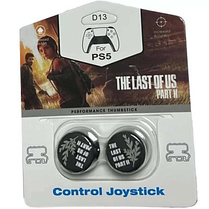 Накладки на стики для геймпада DualSense (PS5) - The Last of Us: Part 2 (черно-серый) (2 шт.) - фото 1