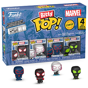 

Фигурка Funko Bitty POP Marvel: Spider-Man – Miles + Ghost-Spider + Spider-Man 2099 + Chase (секретная) (4 фигурки) (85702)