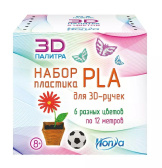 Набор PLA-пластика для 3D-ручки, 6 цветов, 12 метров (HONYA SC-PLA-06)