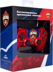 Кастомизированный беспроводной контроллер Dualshock 4 "ЦСКА Красно-Армейский"