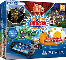 PS Vita Slim Wi-Fi Heroes Mega Pack + Memory Card 8Gb